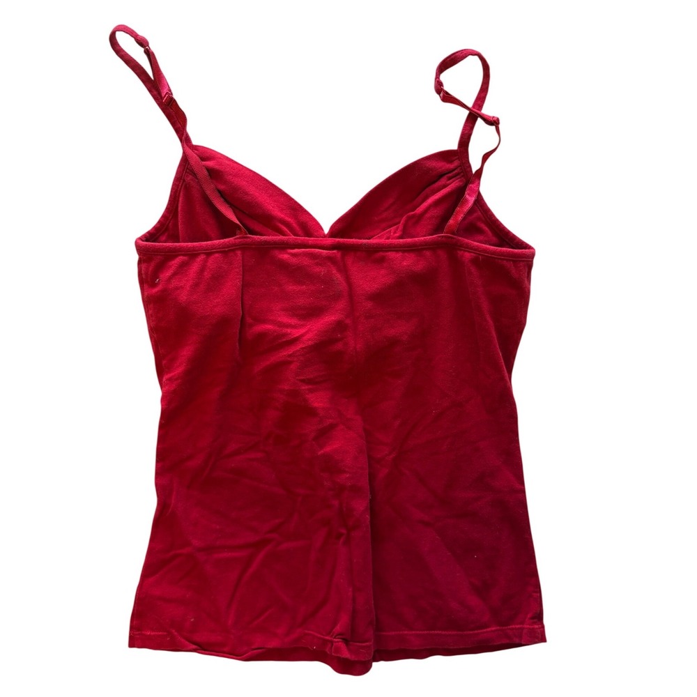 Y2K No Boundaries Red Camisole Neck Shelf Bra Cami Tank Top Juniors Large - Picture 2 of 3